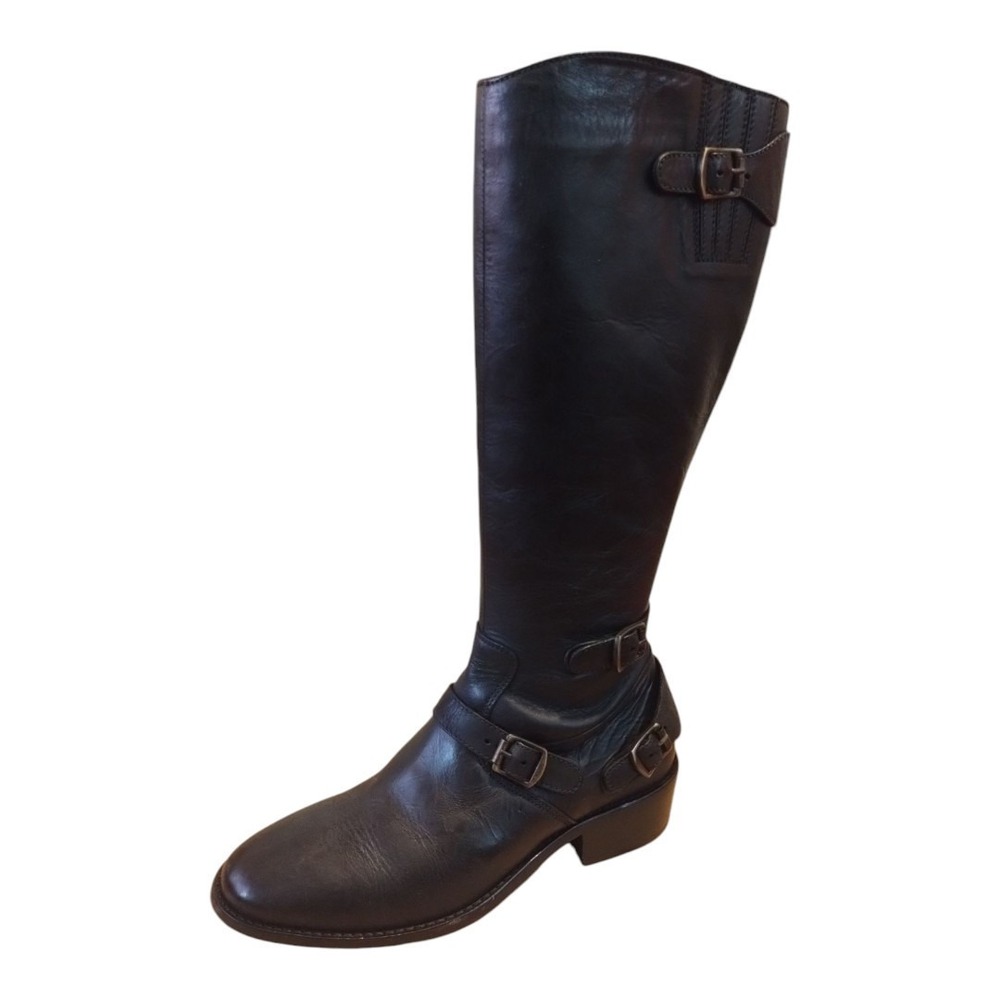 Belstaff Ladies Black‎ Trialmaster Tall Leather Riding Boots Equestrian